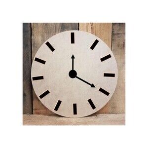 Custom Made Outdoor Wall Clock Rustic Weathered Wooden Log Disk 10.5 inches